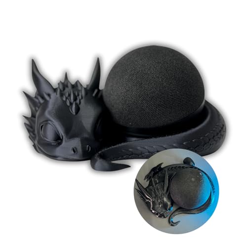 Suporte para Alexa Echo Dot 4 e 5 Bebê Dragão - Preto
