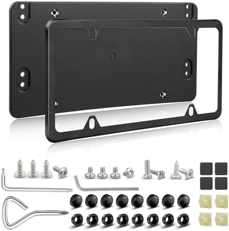 Rear License Plate Bracket Frame- Compatible BMW 1 To 6 Series Mount Tag Holder With Plug-in Expanding Nuts & Carbon Fiber Style License Plate Frame And Stainless Steel Screw Compatible All BMW - Foto 7