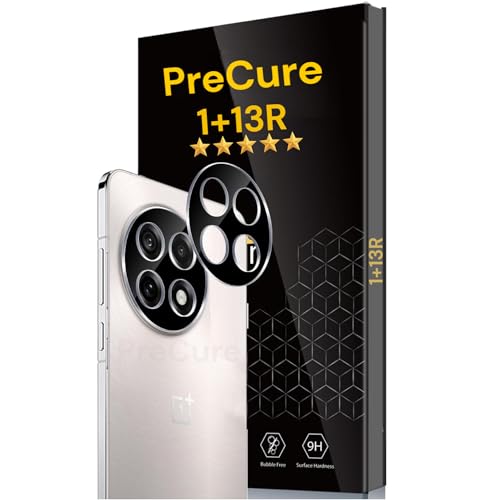Image of PreCure Camera Lens Protector for OnePlus 13R 5G - 9H Hardness Tempered Glass, Ultra HD Clear, Anti-Scratch, Bubble-Free, Case Friendly Camera Guard - Black