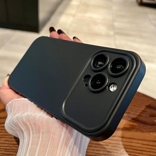 Coque iPhone 14 Pro Max Bicolore Couleur Unie Antichoc Noir