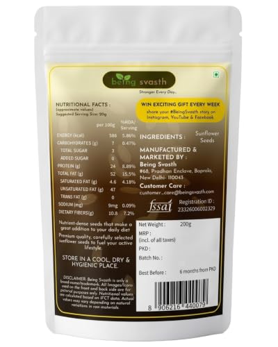 Image of Being Svasth Pumpkin Seeds (200g) & Sunflower Seeds (200g) Combo