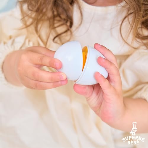 SUPERBE BEBE Montessori Eier - Kinder Und Baby Spielzeug - Kunststoff-eier Zum Formen- Und Farben-zuordnen - Motorikspielzeug Ab 3 Jahren - Fördert Kreativität - Geburtstagsgeschenk Baby Mädchen Junge
