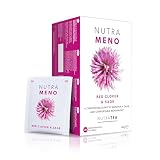 Nutra Tea NutraMeno – Thé ménopause, trèfle rouge – Soulagement périménopause, ménopause femme – Sauge, rose, 20 sacs