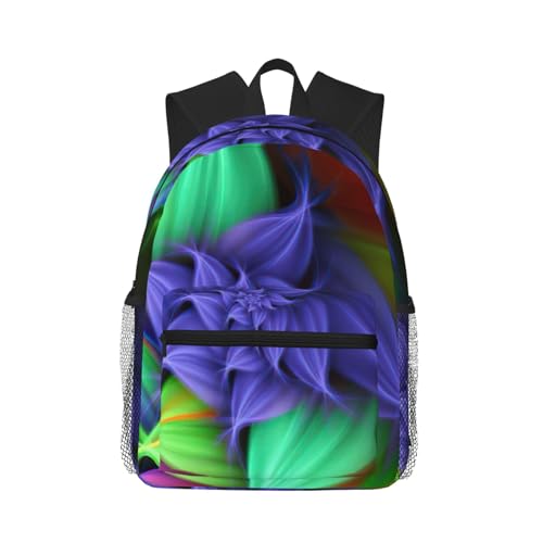 Sac à dos ordinateur portable noir fonctionnel avec imprimé floral abstrait voyage