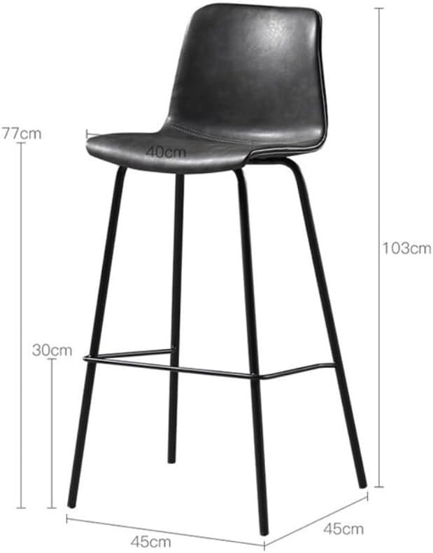 Tabouret en fer style célébrité internet avec dossier de bar pour maison moderne - 2