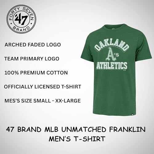 Image of 47 Men's MLB Unmatched Franklin Team Color Arched Wordmark Primary Logo Short Sleeve Baseball T-Shirt