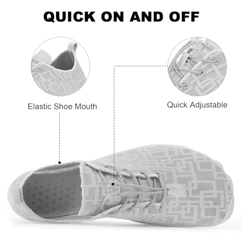 Image of Orgone Hike Footwear Barefoot Shoes Womens Mens, Pro Shoes Women Men Barefoot Hike Shoes Travel Shoes, Healthy & Non-Slip Breathable Barefoot Shoes, Light Grey A38