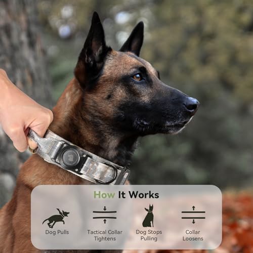 Image of 2026 Upgrade Waterproof Tactical AirTag Dog Collar, Built in AirTag Holder