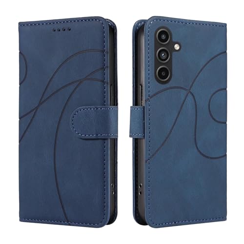 per Samsung Galaxy A26 5G Custodia a portafoglio pelle PU antiurto porta carte di credito supporto magnetico custodia protettiva per A26 5G blu