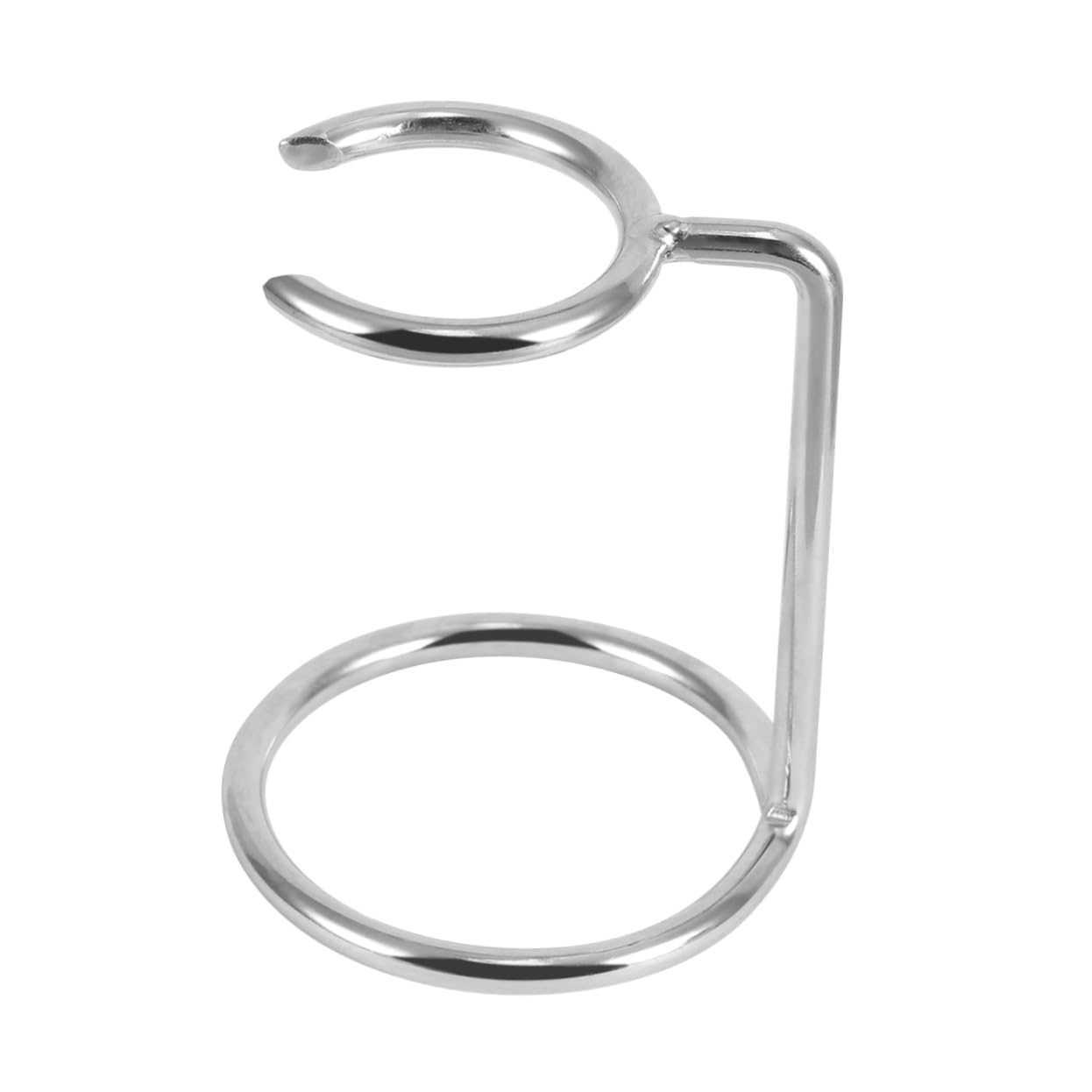 PartyKindom Men Stainless Steel Shaving Brush Stand Holder Elegant Sturdy Shave Brush Organizer Broken Resistant Design for Home Barber Salon Compatible