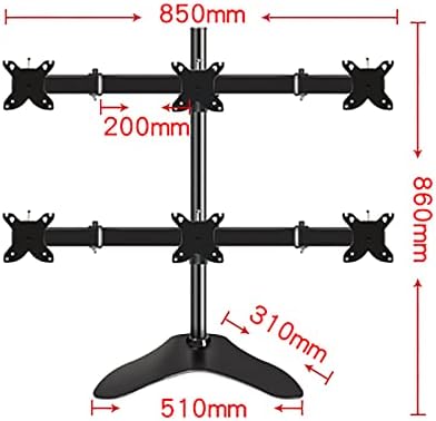 Six Screens Tv Stand Mount, Tilt, Swivel Table Top Tv Stand with V-Shaped Metal Bracket, Tabletop Tv Base Fits 13-27 Inch Led Screen Display Beautiful Scenery