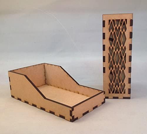 Mini Dice Tower and Tray v4 Clear Acrylic Window Laser Cut MDF Unique Gift