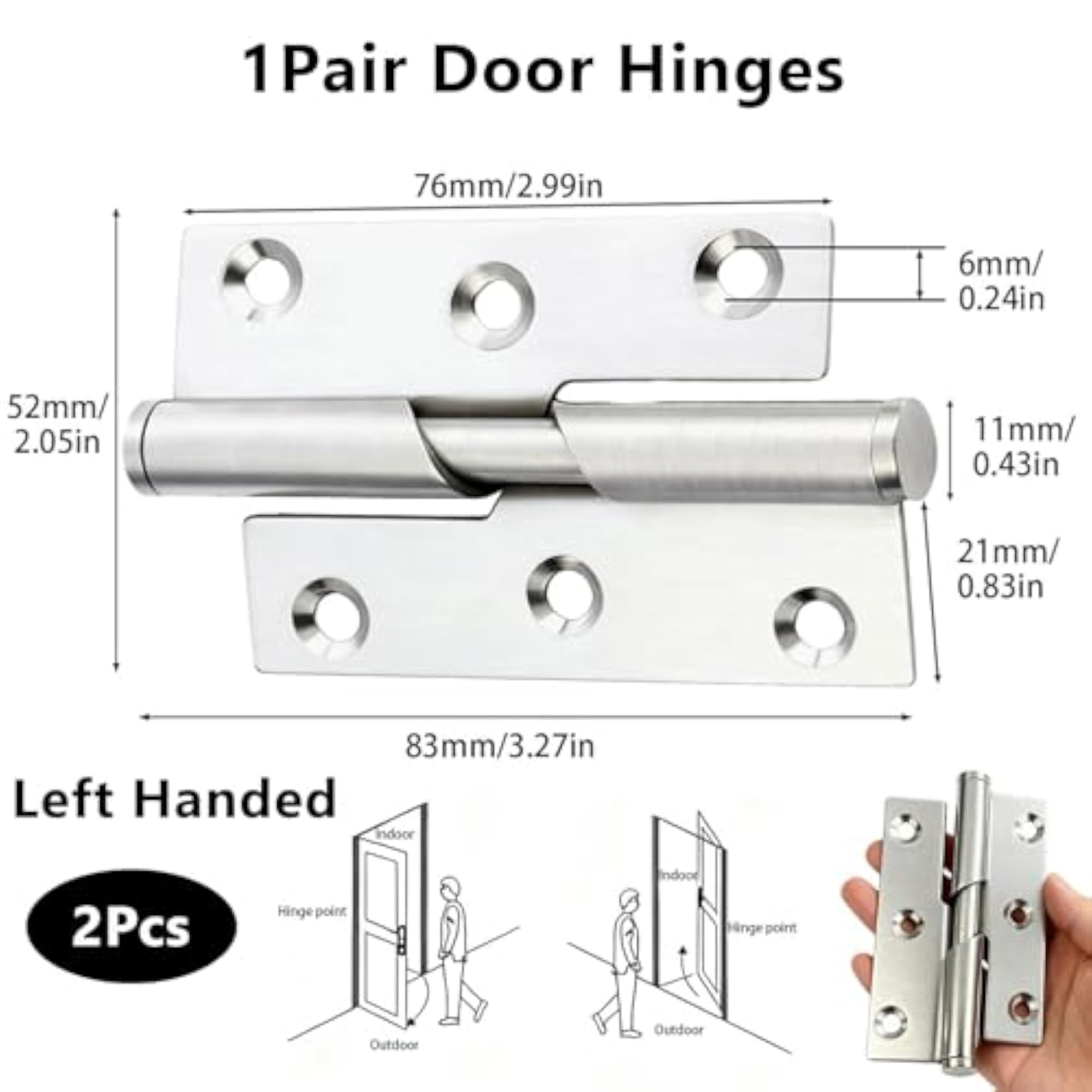 Rising Butt Lift Off Door Hinge, 3 Inch, Heavy Duty