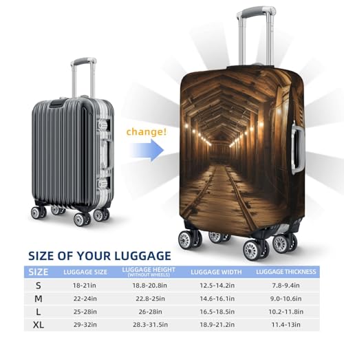 Travel Luggage Cover Suitcase Protector Elastic Washable Salt Mine Suitcase Cover Anti-scratch Spandex Baggage Covers Fits 18-32 Inch Luggage2