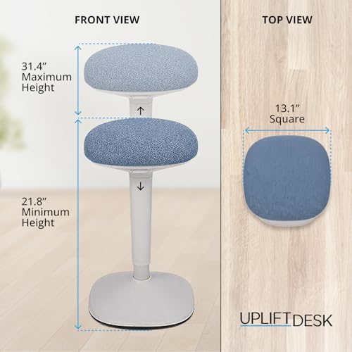Image of UPLIFT DESK Engage Stool - Active Stool with 360 Motion, Adjustable Height Standing Desk Stool from 21.8''-31.4'', Ergonomic Anti-Slip Office Chair Alternative (Cobalt Blue)