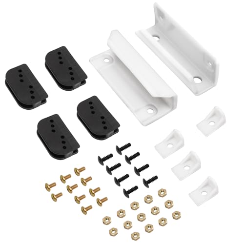 DK100-A Kit complet de réglage de porte d'abri de jardin Pièces de rechange pour portes coulissantes Arrow Shed (comprend 2 poignées de porte, 4 guides de porte...