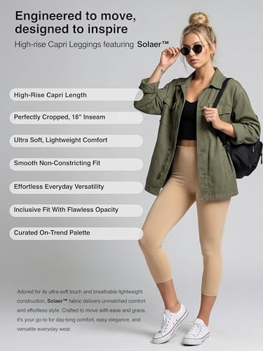 Image of Conceited High Waist Leggings in Shorts, Capri and Full Length - Buttery Soft - 3 inch High Waistband - Regular and Plus Size