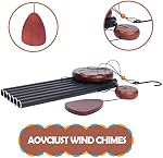 Grandes cheminées de vent extérieures, 37 Inches, Tubes en aluminium, Brun et Noir, Style traditionnel, Parfait pour les cadeaux de jardin, patio, mémorial et sympathie