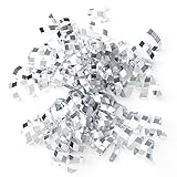WRAPAHOLIC 12-Count Metallic Silver Self-Adhesive Curly Bows Gift Wrap Accessory - Perfect for Christmas, Birthday, Holiday, Party Favors Decorations
