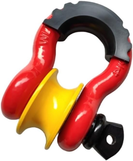 3/4 1pc 15Ton 42000lbs U Type D-Ring Shackle Offroad 4x4 Heavy DutyWith Pulley Block U-Hook Loop Hook Trailer Rope Automobile(Style 8)