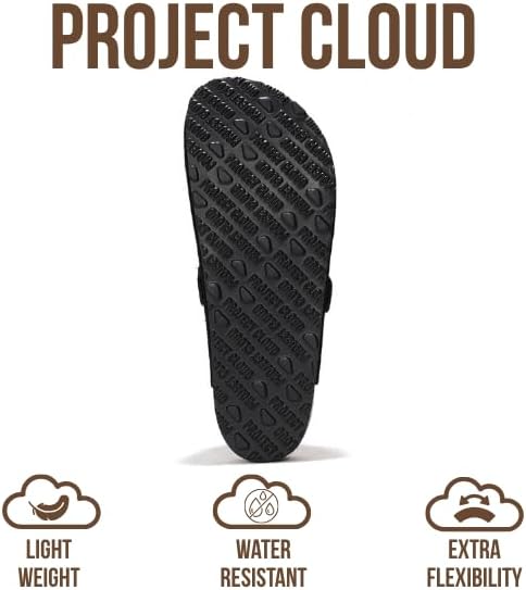 Project Cloud Mens Clogs - 100% Full Grain Genuine Leather Clogs for Men with Memory Foam Insole and Arch Support Natural Cork Footbed - Non Slip Mules Mens Slippers (Brooklyn) - Image 4