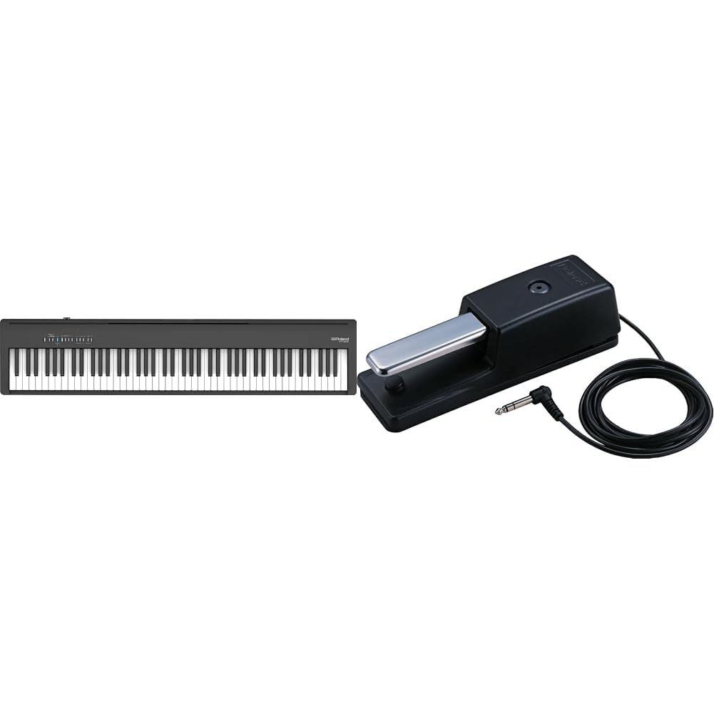 Piano Digitale Roland FP-30X, il Piano Portatile Più Diffuso — Migliorato (Nero) & DP-10 Pedale Damper Sustain