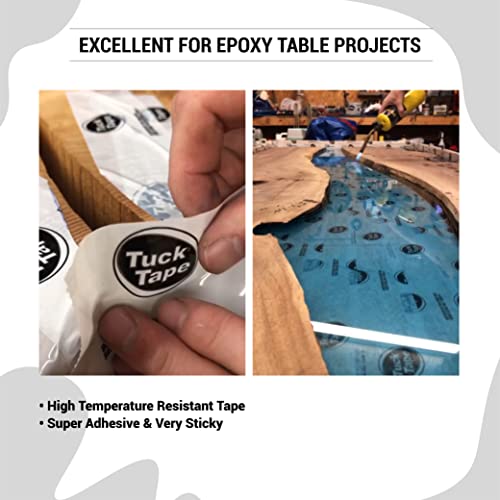 Tuck Tape Construction Sheathing Tape, Epoxy Resin Tape, 2.4 in x 180 ft (White)