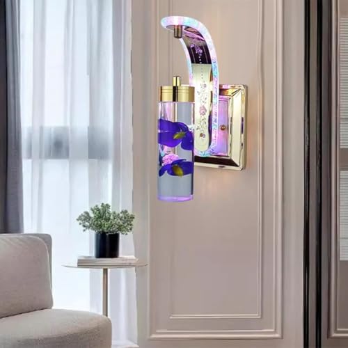 Lámpara de pared acrílica violeta de lujo nórdico para pasillo 3