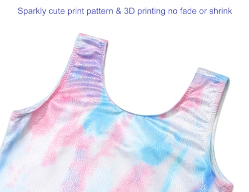 Image of Domusgo Gymnastics Leotards for Girls Sparkly One Piece Biketard Size 1-10Y