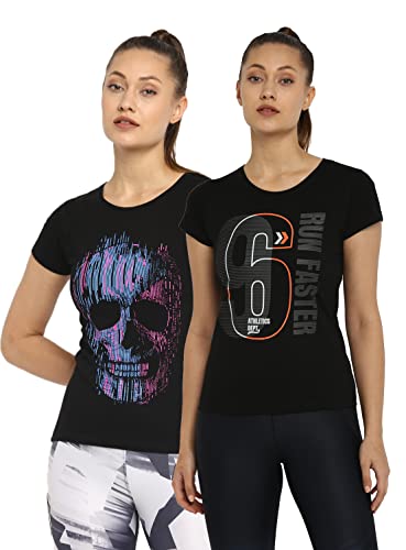 Image of Ap'pulse Women's Printed Short Sleeve Sport Tshirt Combo Pack