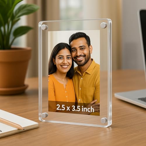 tinydabba Magnetic Acrylic Photo Frame | Double-Sided Polaroid Display Set of 1  by tinydabba - 2