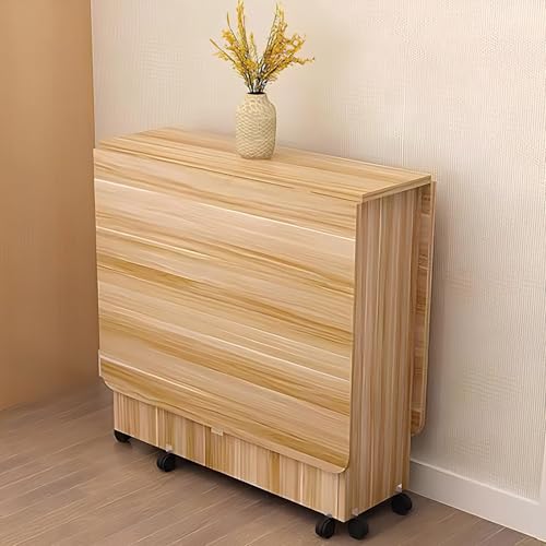 Mesa de comedor plegable con hojas abatibles, mesa de comedor con almacenamiento, mesa de cocina plegable, mesa plegable que ahorra espacio para espacios pequeños, para cocina, oficina, comedor/sala d