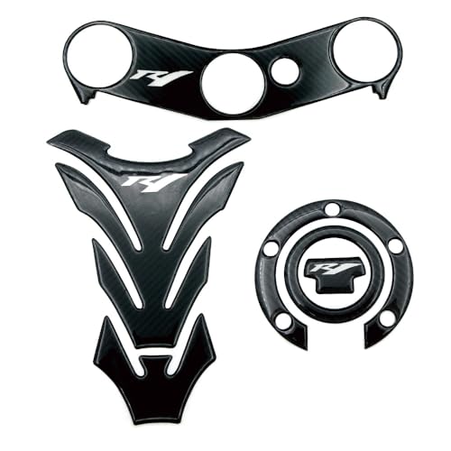 Sticker té de fourche et réservoir YZF R1 look carbone premium