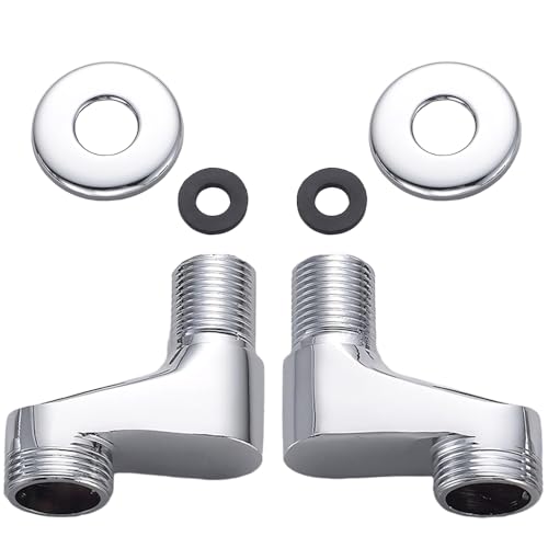 Wasserhahn Adapter, Universeller Dusche Duscharmatur S-Anschluss 3/4 Zoll Auf 1/2 Zoll für Badezimmer, Dusch- und Waschbeckenarmaturen, Wandloch-Abstand für Badezimmer