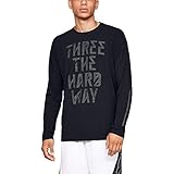 Under Armour Men's SC30 3 The Hard Way Long sleeve Tee, Black (001)/Graphite, XXX-Large