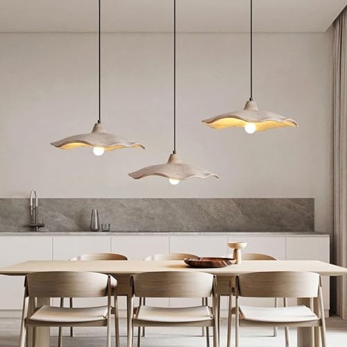 Suspension luminaire gris ciment Corete Lotus plafonnier moderne de 25CM - 5