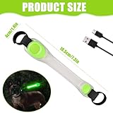 Funmo LED-Leuchtbänder für Haustiere, USB Aufladbar Sicherheits LED Leuchthalsband Hunde mit Klettverschluss, Einfach an Halsband Leine und Geschirr zu Befestigen, Wasserdicht LeuchtendNacht Outdoor