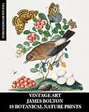 flores rojas vintage png  Vintage Art: James Bolton: 18 Botanical Nature Prints: Flora and Fauna Ephemera for Framing, Home Decor, Collage and Decoupage