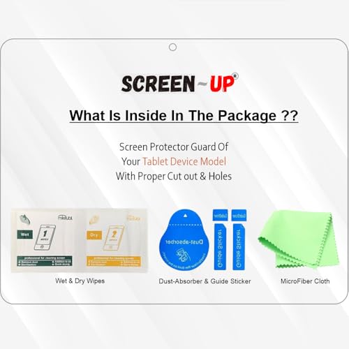 Image of ScreenUp Screen Guard for Lenovo Legion Y700 (2023) - Plastic Fiber, 9H Matte Finish, Anti-Fingerprint, Scratch Resistant with Easy Installation Kit
