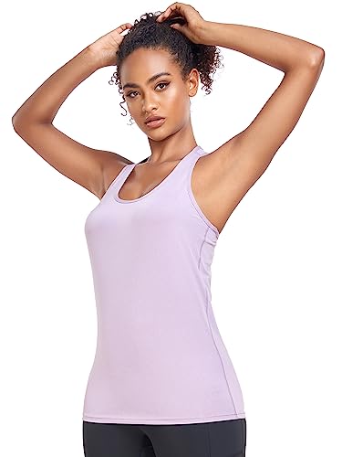 6 or 5 Pack Workout Tank Tops for Women, Athletic Racerback Sports Tank Tops, Compression Sleeveless Dry Fit Shirts2