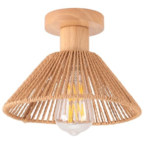 iDEGU Retro Deckenleuchte 22cm Vintage Lampe Boho Design Deckenlampe...