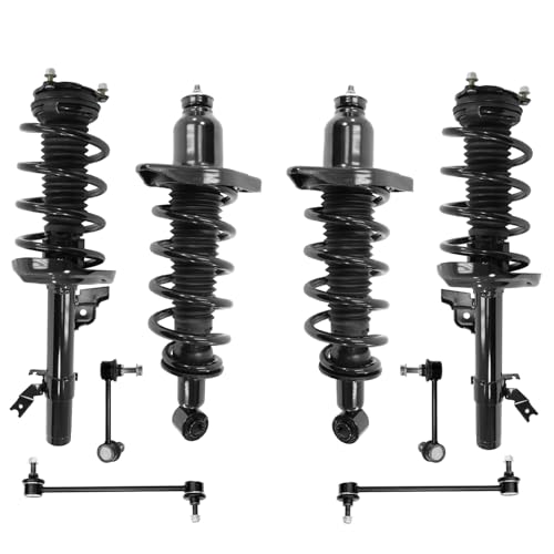 Image of Detroit Axle - FWD 8pc Struts Sway Bars for 2016-2019 Honda Pilot 4 Struts with Coil Spring Assembly 4 Sway Bar Links 2017 2018 Front and Rear Replacement Suspension Kit