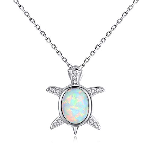 Collier pendentif tortue opale VIKI LYNN, le cadeau de Noël idéal pour femme