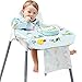 PewinGo Bavoir Bebe & Bavoir de Sevrage Avec Bavoir Manches, se Fixe à Votre Chaise Haute, Bavoirs pour Bébé avec Manches Imperméables, Confortables et Doux pour BLW Mess-6 mois à 3 ans-Gris