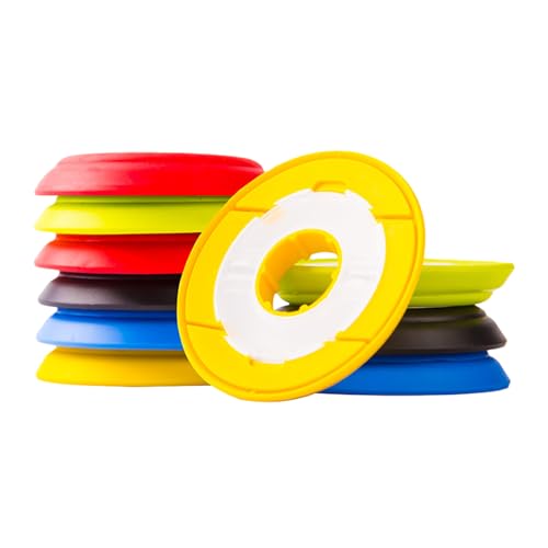 Soportes de linea de pesca de silicona para carretes de engranajes y bobinas circulares de colores
