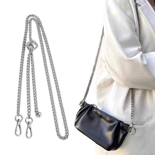 Image of Jiesinlov Purse Chain Adjustable Shoulder Strap with Small Metal Ball Replacement Transformation Crossbody Handbag