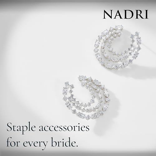 NADRI RSVP Hoop Earrings, Wedding Earrings, Wedding Jewels, Dangle Earrings for Bridesmaid3