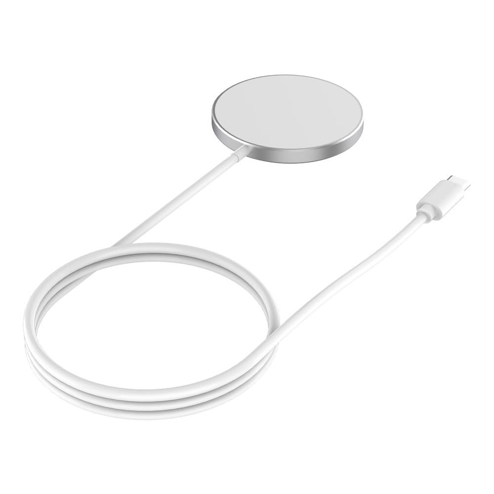 Caricabatterie wireless 3 in 1 da 15W compatibile con MagSafe per iPhone, smartphone Android, Apple Watch, AirPods, stazione di ricarica con funzione stand e 1 uscita USB-C, cavo di ricarica incluso