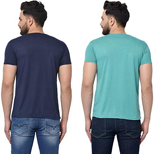 Image of JANGOBOY Men's V-Neck Cotton T-Shirt (Pack of 2)