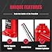Big RED 2 Ton (4,000 LBs) Torin Double Ram Welded Bottle Jack for Car Auto Repair and House Lift, ATH80202XR